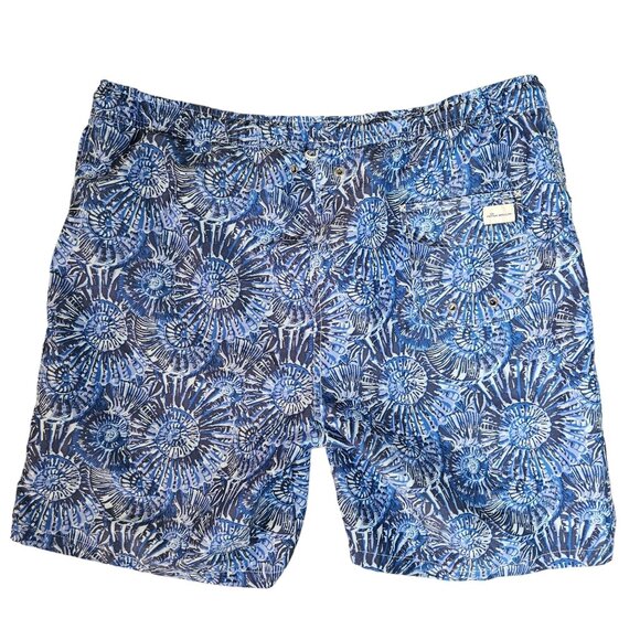 Peter Millar Mens XL Seaside Collection Shell Navy Swim Shell Print Shorts - Picture 6 of 9